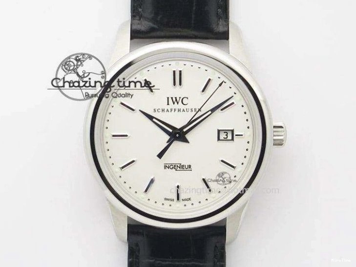 MIROTIME 0201 Da Vinci IW356601 SS TW 1:1 Best Edition Blue Dial On Black Leather Strap A Durable 7239